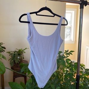 Grey Backless Fashionnova Bodysuit